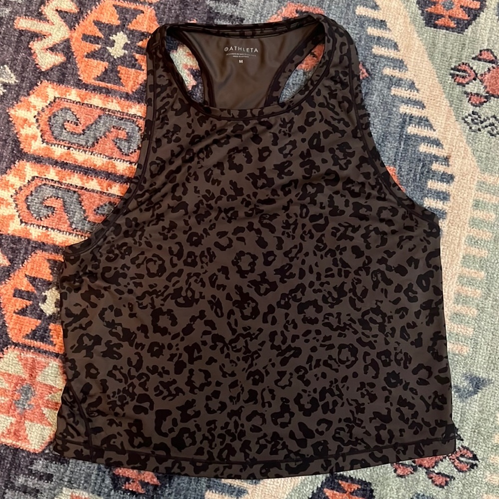 Athleta leopard crop tank 🐆❤️🐆